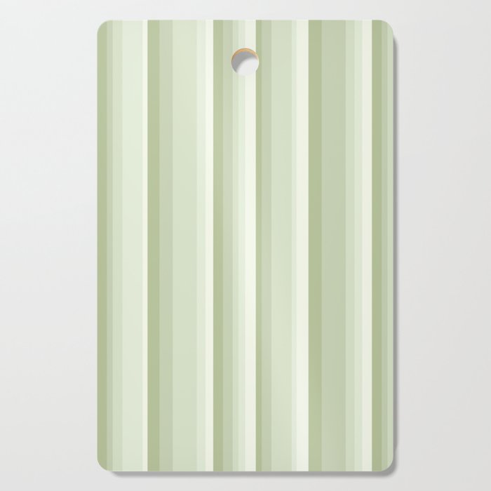 Classic Stripes XXI - Pastel Natural Green Cutting Board Gallery Image 1