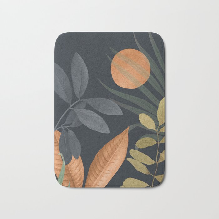 Abstract Art Tropical Leaves 119 Bath Mat Gallery Image 1