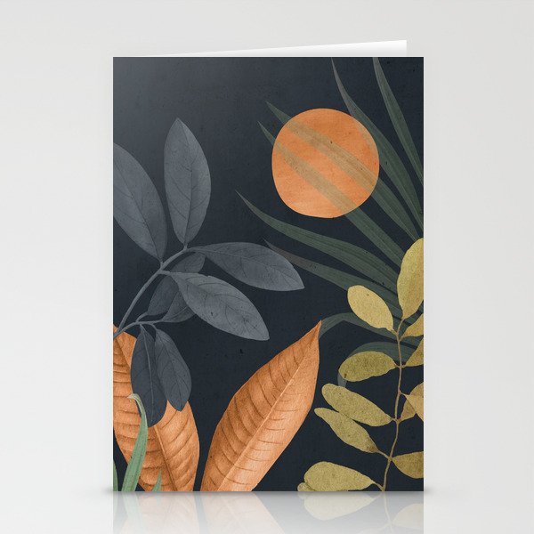 Abstract Art Tropical Leaves 119 Stationery Card Gallery Image 2