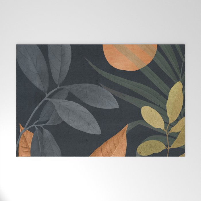 Abstract Art Tropical Leaves 119 Welcome Mat Gallery Image 1