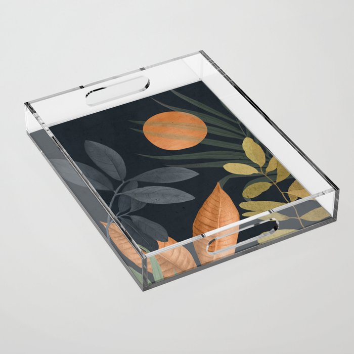 Abstract Art Tropical Leaves 119 Acrylic Tray Gallery Image 1