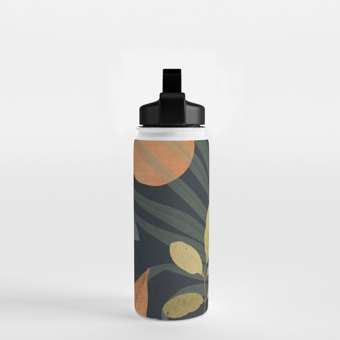 Abstract Art Tropical Leaves 119 Water Bottle Gallery Image 2