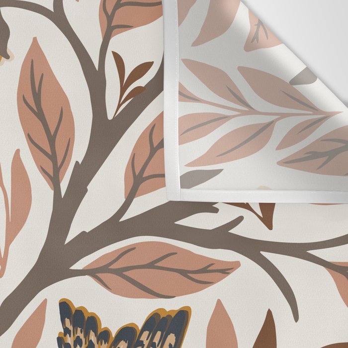 Secret Garden Birds - Neutral  Wall Tapestry Gallery Image 3