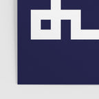 Greek Key Square White On Navy Blue Poster Gallery Image 3