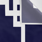 Greek Key Square White On Navy Blue Wall Tapestry Gallery Image 3