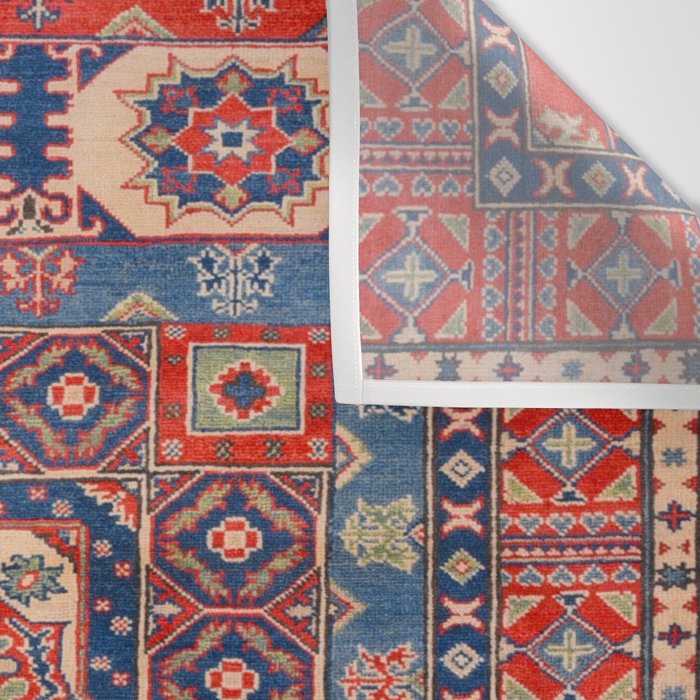 Square Bloom Kazak Handmade Rug Wall Tapestry Gallery Image 3