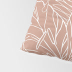 Floral, Butterfly Art, Line Drawing, Terracotta Pillow Sham Gallery Image 4