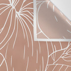 Floral, Butterfly Art, Line Drawing, Terracotta Wall Tapestry Gallery Image 3