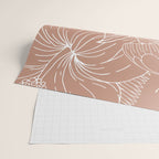 Floral, Butterfly Art, Line Drawing, Terracotta Wrapping Paper Gallery Image 2