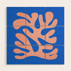 Rose Bud & Azure Blue: Matisse Paper Cutouts 02 Wood Wall Art Gallery Image 1