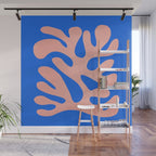 Rose Bud & Azure Blue: Matisse Paper Cutouts 02 Wall Mural Gallery Image 1
