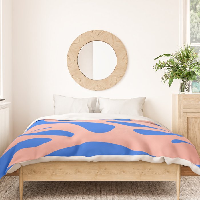 Rose Bud & Azure Blue: Matisse Paper Cutouts 02 Duvet Cover Gallery Image 3