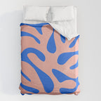 Rose Bud & Azure Blue: Matisse Paper Cutouts 02 Duvet Cover Gallery Image 6