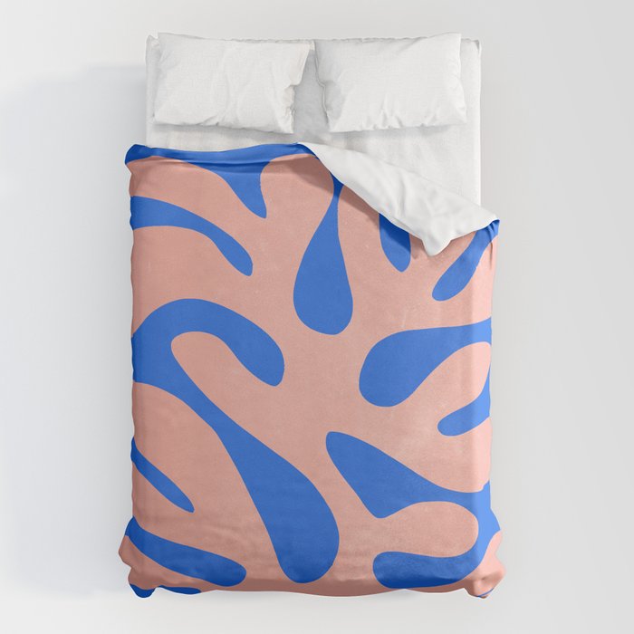 Rose Bud & Azure Blue: Matisse Paper Cutouts 02 Duvet Cover Gallery Image 6