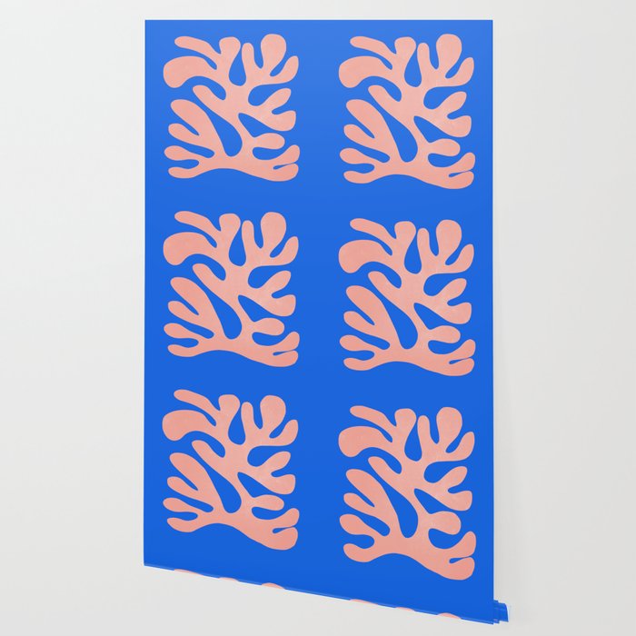Rose Bud & Azure Blue: Matisse Paper Cutouts 02 Wallpaper Gallery Image 2
