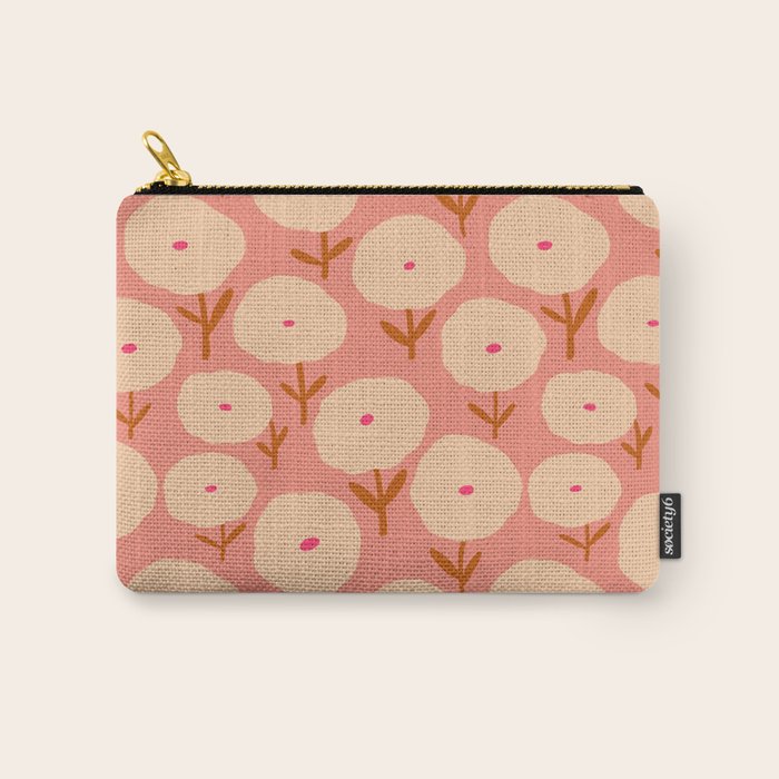 Simple Bold Floral - Fall Colors Carry All Pouch Gallery Image 1