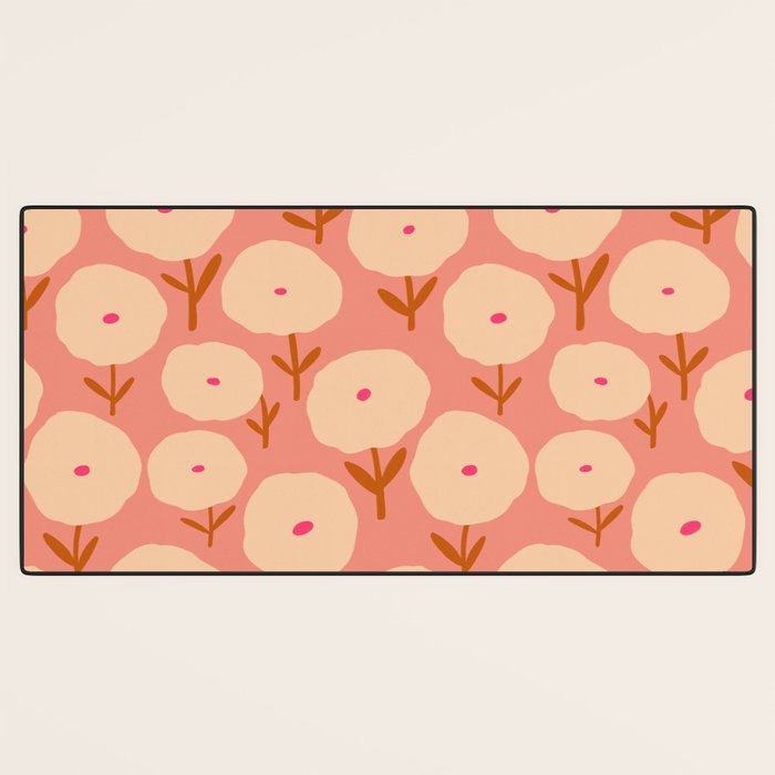 Simple Bold Floral - Fall Colors Desk Mat Gallery Image 3