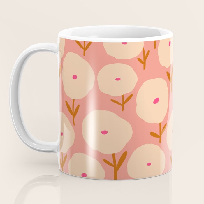 Simple Bold Floral - Fall Colors Coffee Mug Gallery Image 3