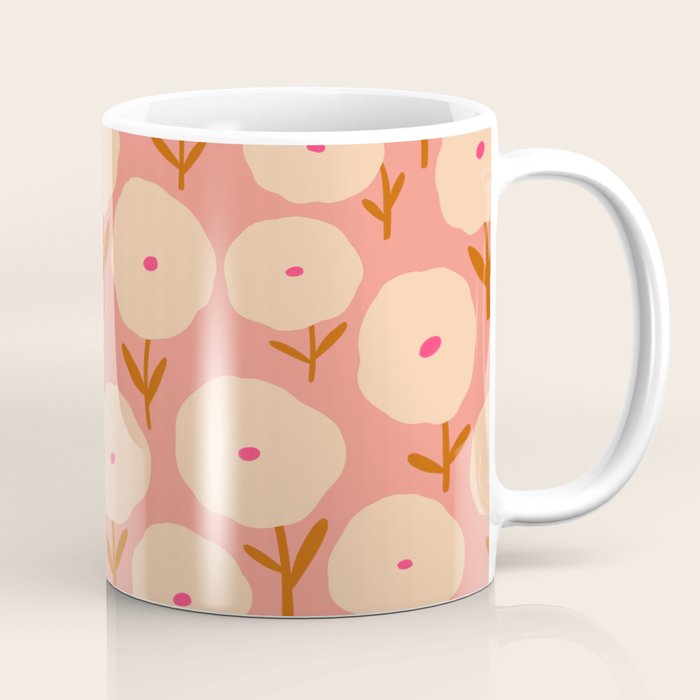 Simple Bold Floral - Fall Colors Coffee Mug Gallery Image 1