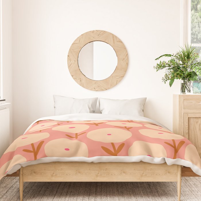 Simple Bold Floral - Fall Colors Duvet Cover Gallery Image 3