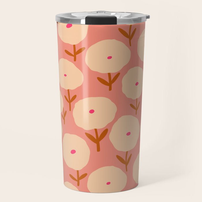 Simple Bold Floral - Fall Colors Travel Mug Gallery Image 1