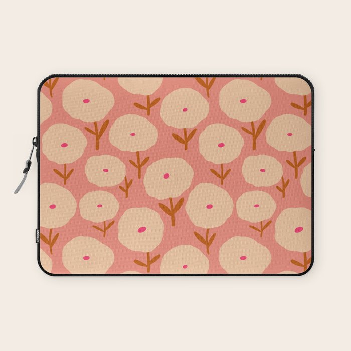 Simple Bold Floral - Fall Colors Laptop Sleeve Gallery Image 1