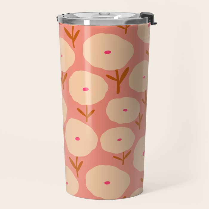 Simple Bold Floral - Fall Colors Travel Mug Gallery Image 2