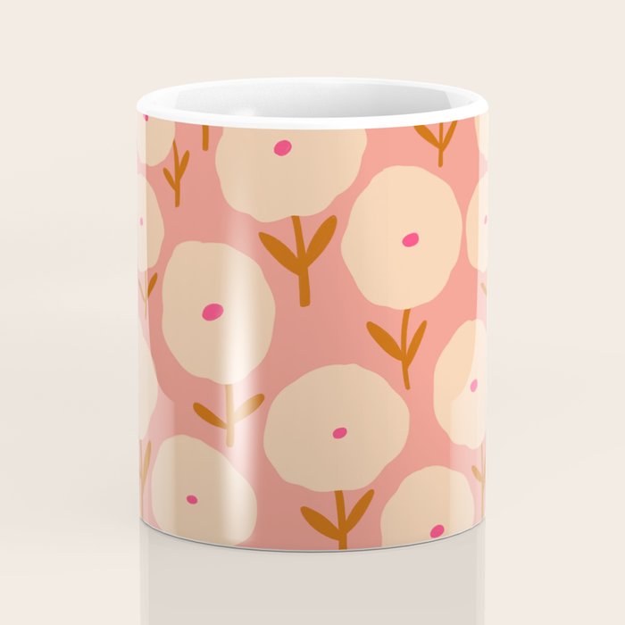 Simple Bold Floral - Fall Colors Coffee Mug Gallery Image 4