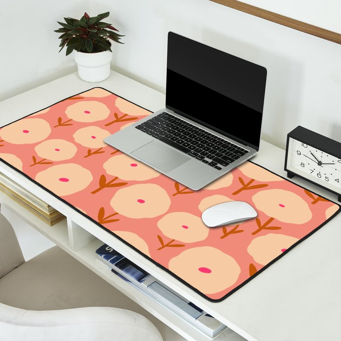 Simple Bold Floral - Fall Colors Desk Mat Gallery Image 2