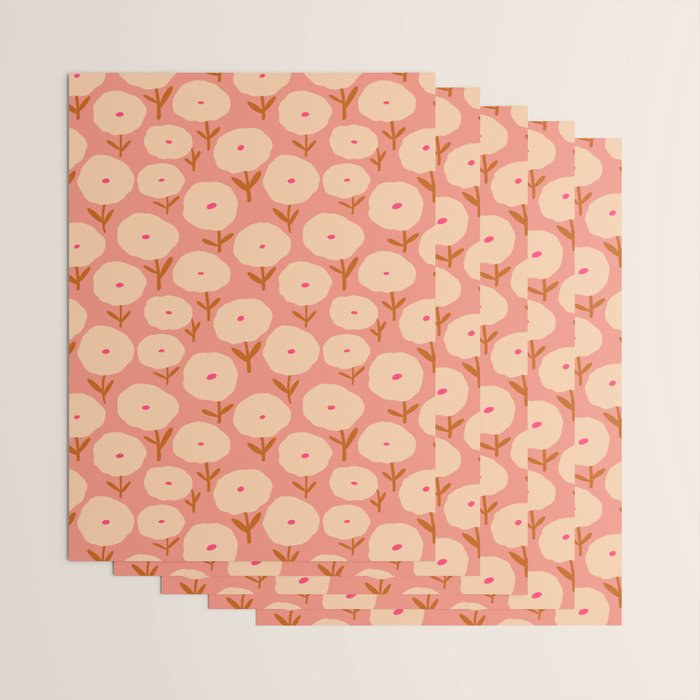 Simple Bold Floral - Fall Colors Wrapping Paper Gallery Image 3