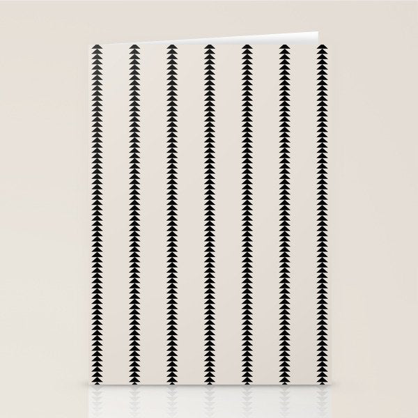Minimal Triangles - Black & White Stationery Card Gallery Image 1