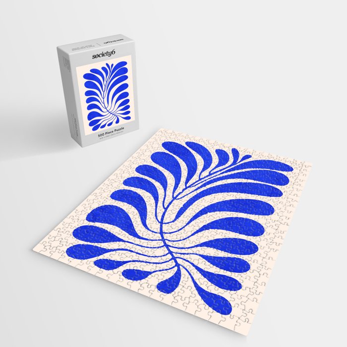 Electrik Blue Ferns: Matisse Edition Jigsaw Puzzle Gallery Image 2
