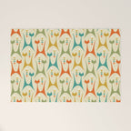 Mid Mod Meow on Lt Tan ©studioxtine Welcome Mat Gallery Image 1