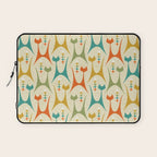 Mid Mod Meow on Lt Tan ©studioxtine Laptop Sleeve Gallery Image 1