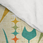 Mid Mod Meow on Lt Tan ©studioxtine Comforter Gallery Image 4