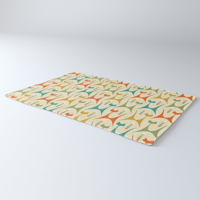Mid Mod Meow on Lt Tan ©studioxtine Rug Gallery Image 3