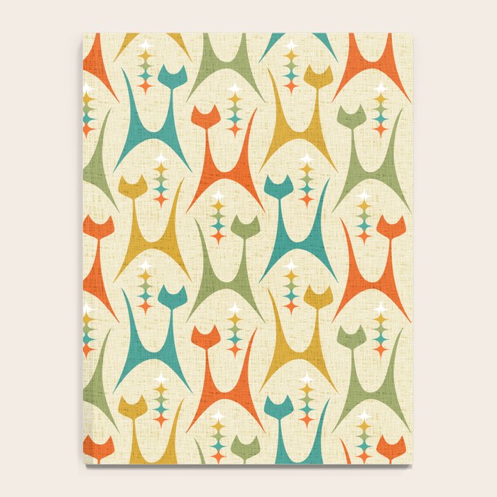 Mid Mod Meow on Lt Tan ©studioxtine Notebook Gallery Image 4