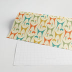 Mid Mod Meow on Lt Tan ©studioxtine Wrapping Paper Gallery Image 2