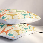 Mid Mod Meow on Lt Tan ©studioxtine Pillow Sham Gallery Image 3