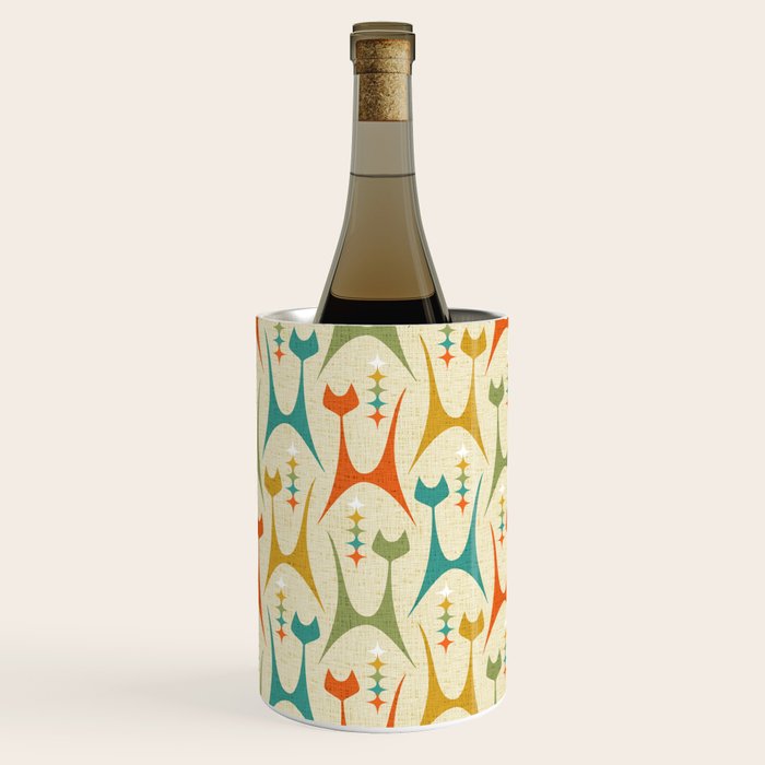 Mid Mod Meow on Lt Tan ©studioxtine Wine Chiller Gallery Image 3