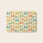 Mid Mod Meow on Lt Tan ©studioxtine Bath Mat Gallery Image 1