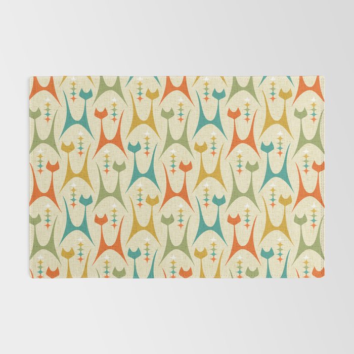 Mid Mod Meow on Lt Tan ©studioxtine Rug Gallery Image 2