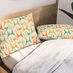 Mid Mod Meow on Lt Tan ©studioxtine Pillow Sham Gallery Image 2