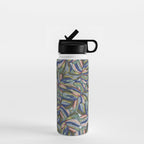Layered Monstera - Blue Water Bottle Gallery Image 1