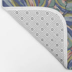 Layered Monstera - Blue Bath Mat Gallery Image 2