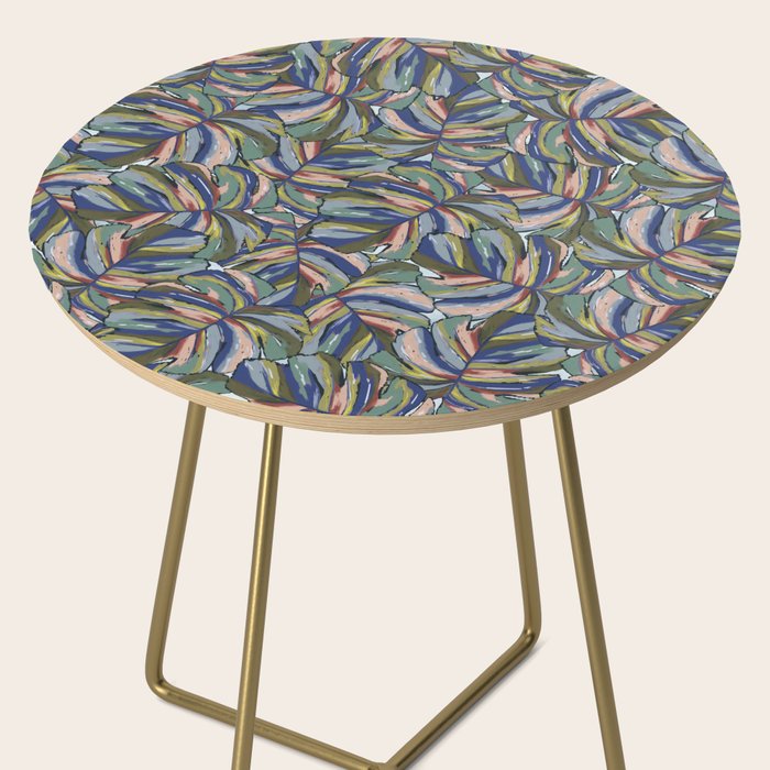 Layered Monstera - Blue Side Table Gallery Image 2