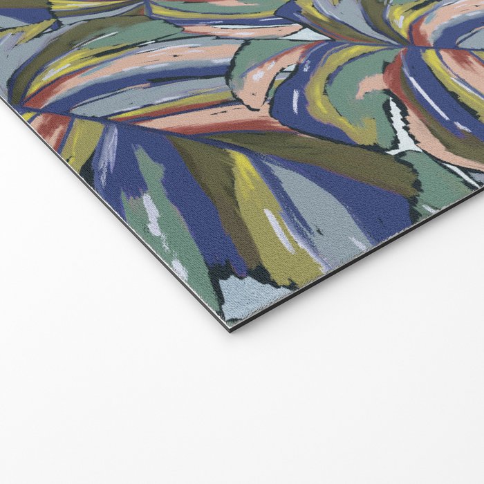 Layered Monstera - Blue Welcome Mat Gallery Image 2