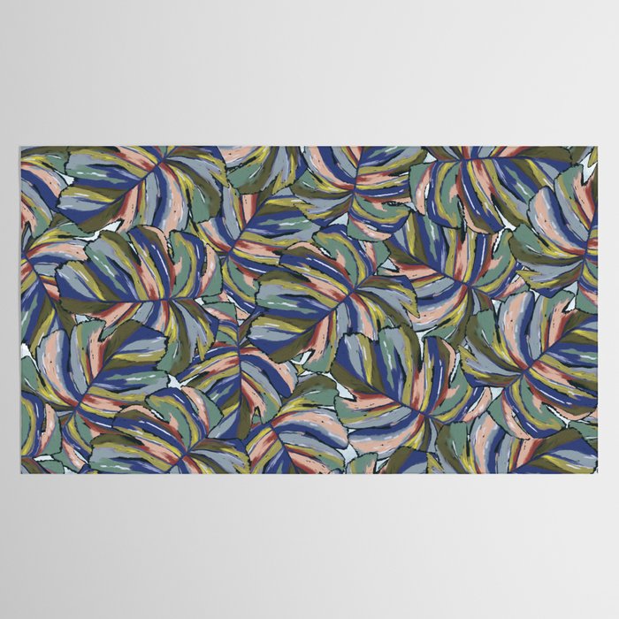 Layered Monstera - Blue Tablecloth Gallery Image 2