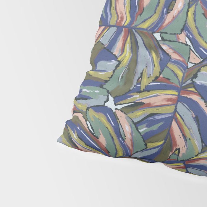 Layered Monstera - Blue Pillow Sham Gallery Image 4