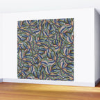 Layered Monstera - Blue Wall Mural Gallery Image 2